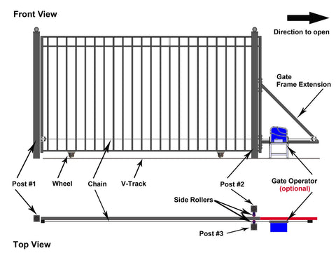 Aleko Steel Sliding Driveway Gate Madrid Style 18 x 6 ft DG18MADSSL-AP